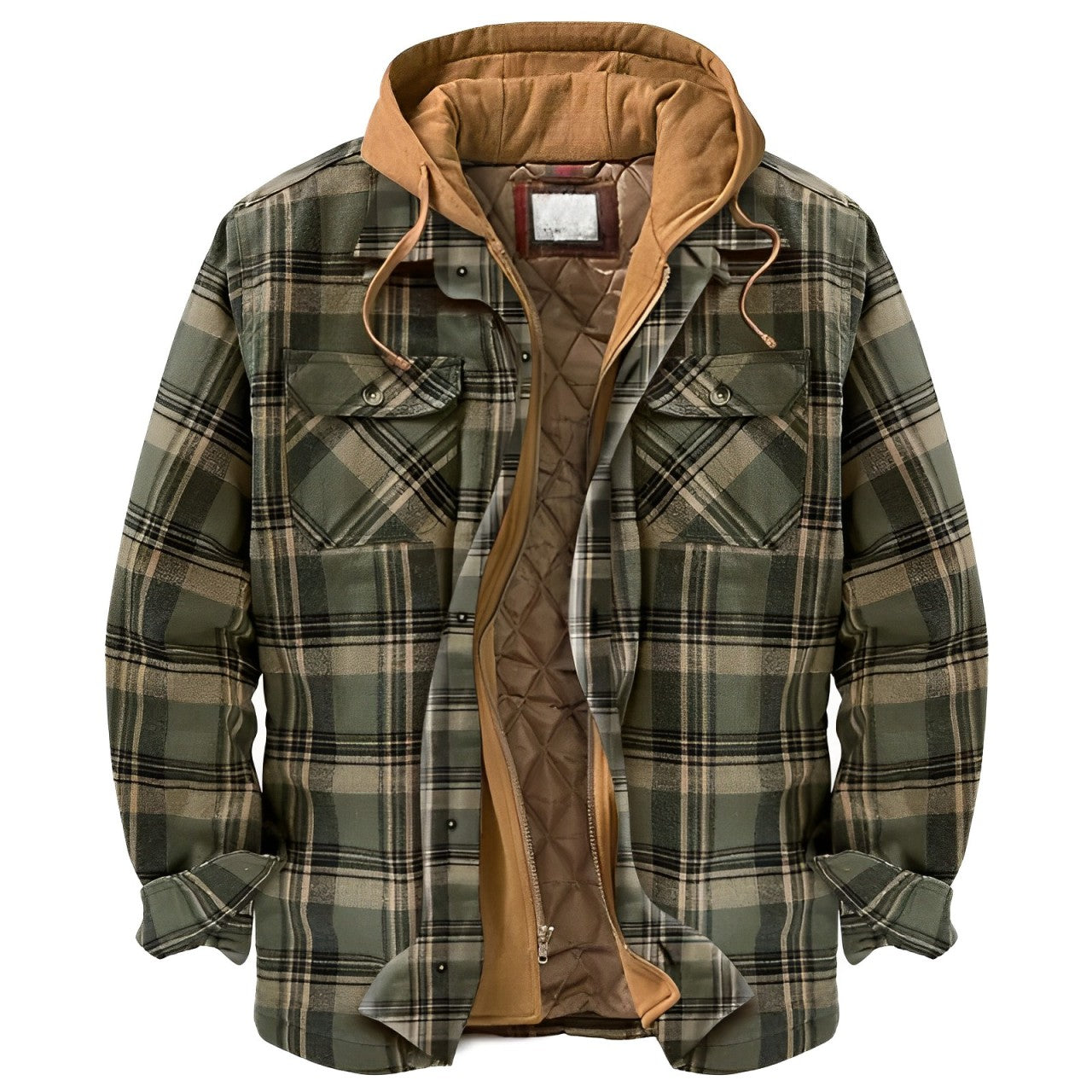 Ormond – Veste d'hiver à carreaux avec capuche