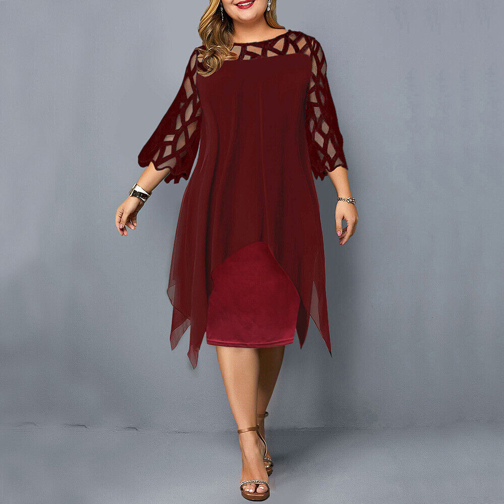 Salome – Élégante Robe Midi Grande Taille