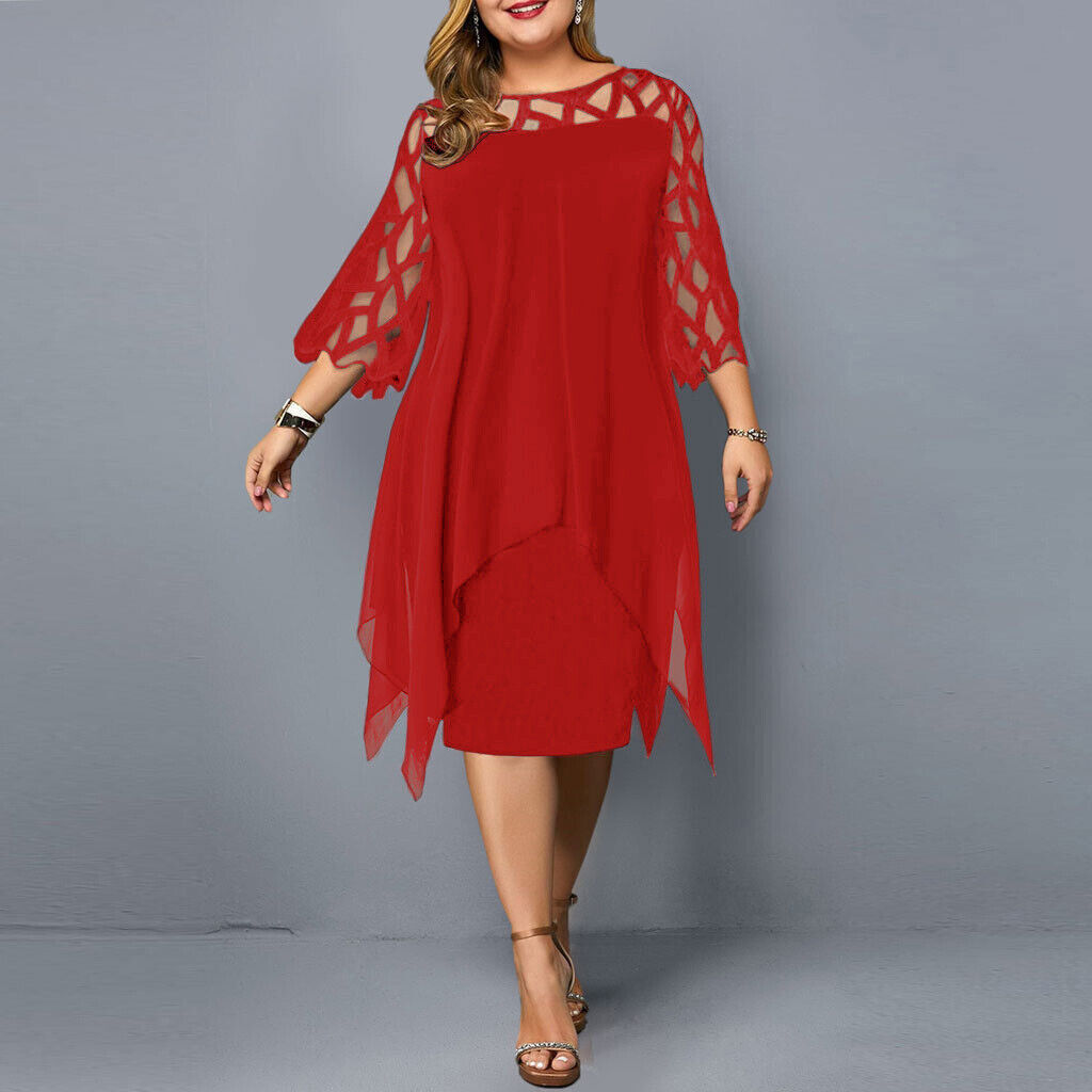 Salome – Élégante Robe Midi Grande Taille