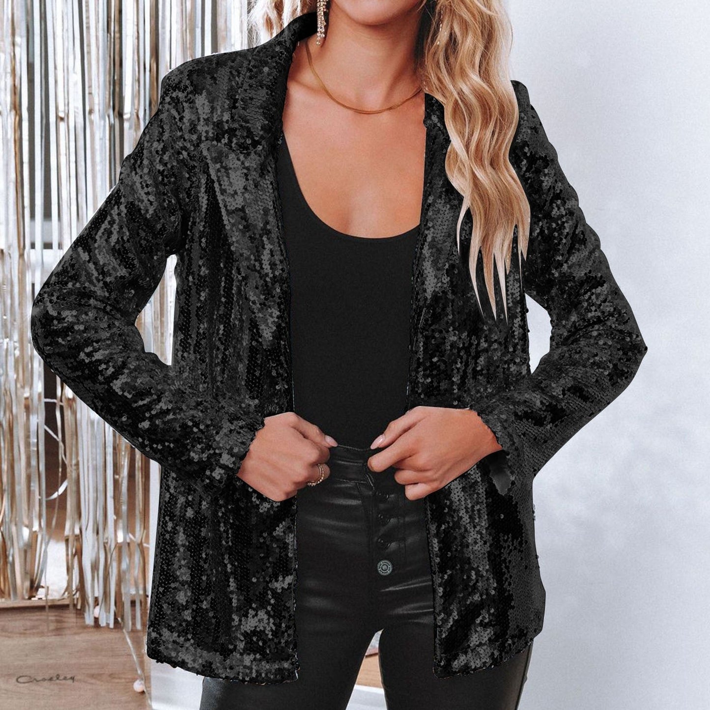 Cora – Blazer élégant à paillettes