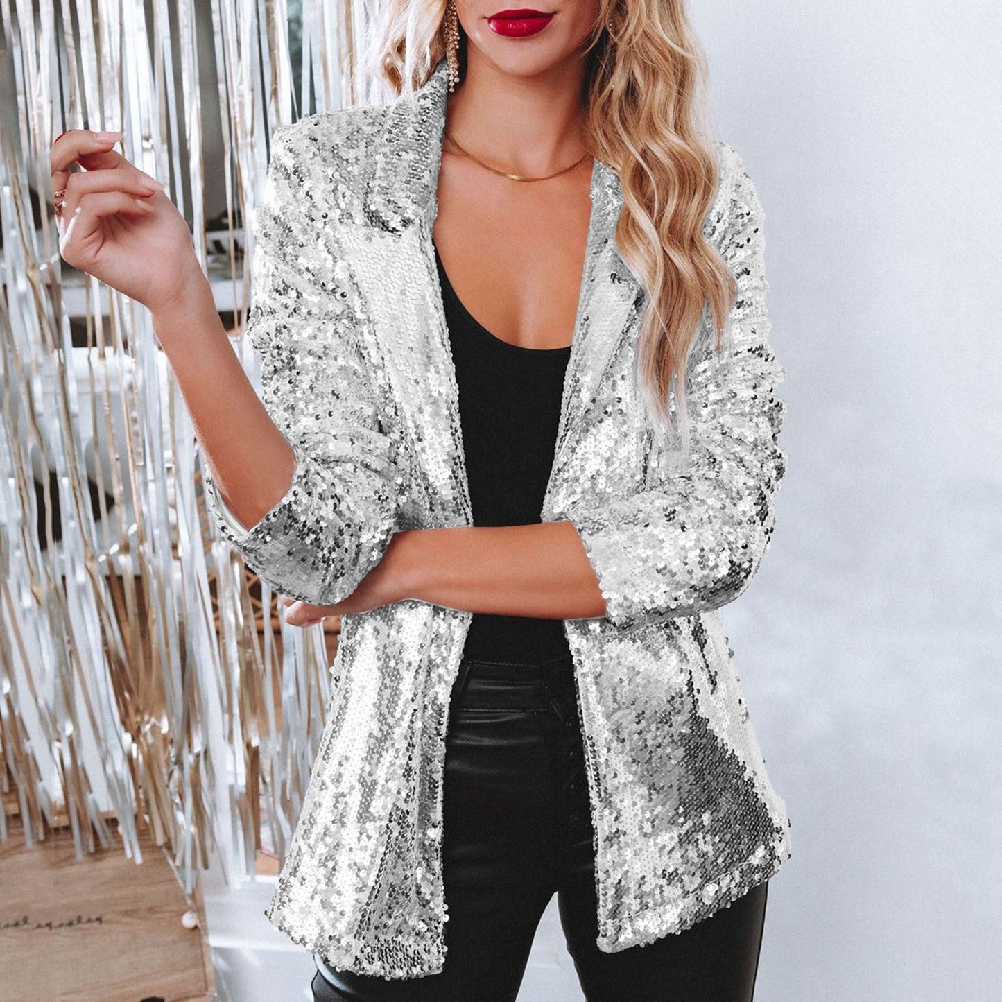 Cora – Blazer élégant à paillettes