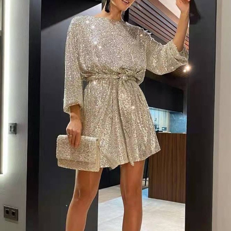 Kyno – Fluide Mini Robe de Soirée