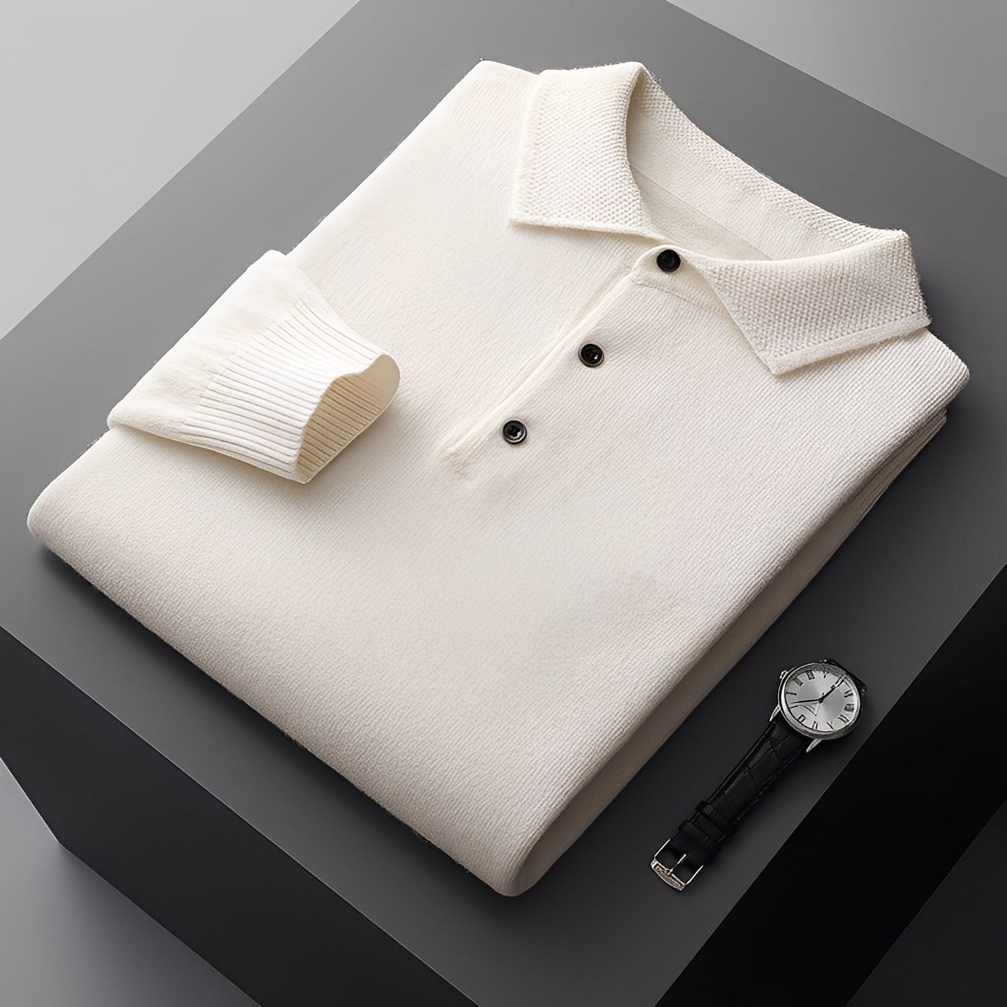 Romilly - Pull Polo en Cachemire Élégant pour Hommes