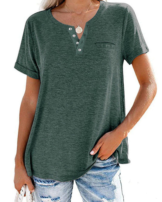 Élodie – Blouse Femme à Manches Courtes