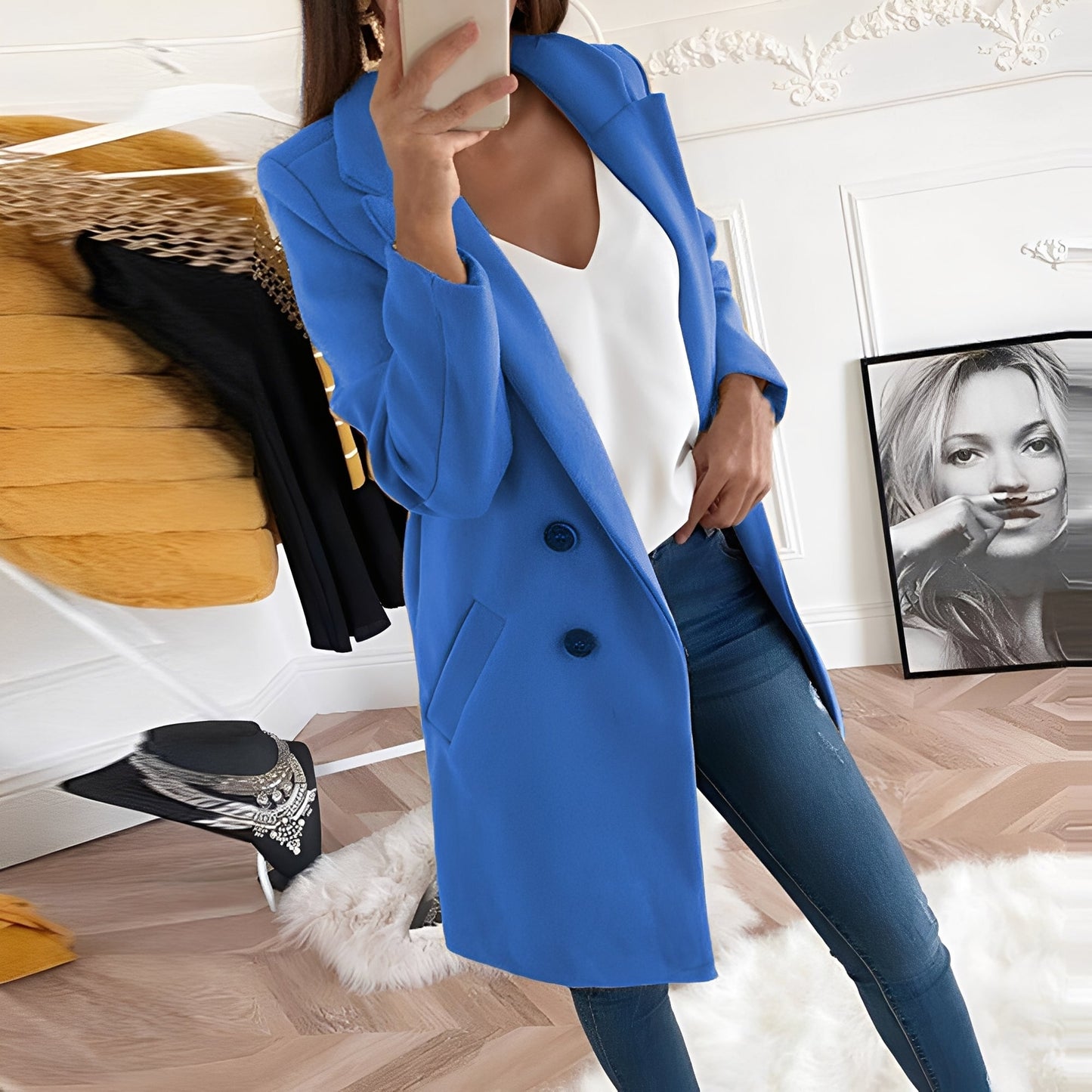 Nichole - Long manteau élégant et chaud pour femmes