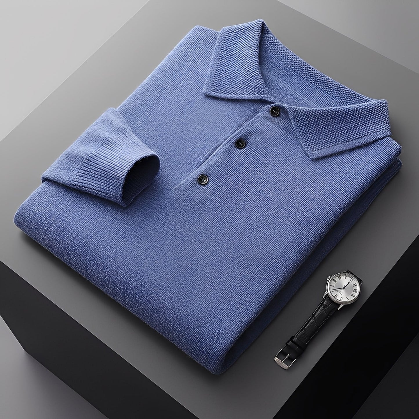 Romilly - Pull Polo en Cachemire Élégant pour Hommes