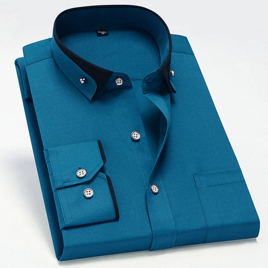 Tanner - Chemise homme décontractée à manches longues avec poche