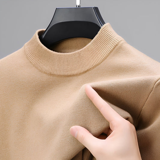 Davis - Pull décontracté en cachemire pour hommes avec ourlet