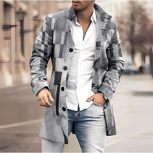 Darden - Long manteau en tweed pour homme