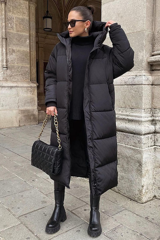 Alyce – Long manteau d'hiver en doudoune matelassée