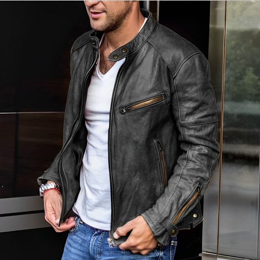 Dalton – Chic Blouson en Cuir pour Toute l'Année