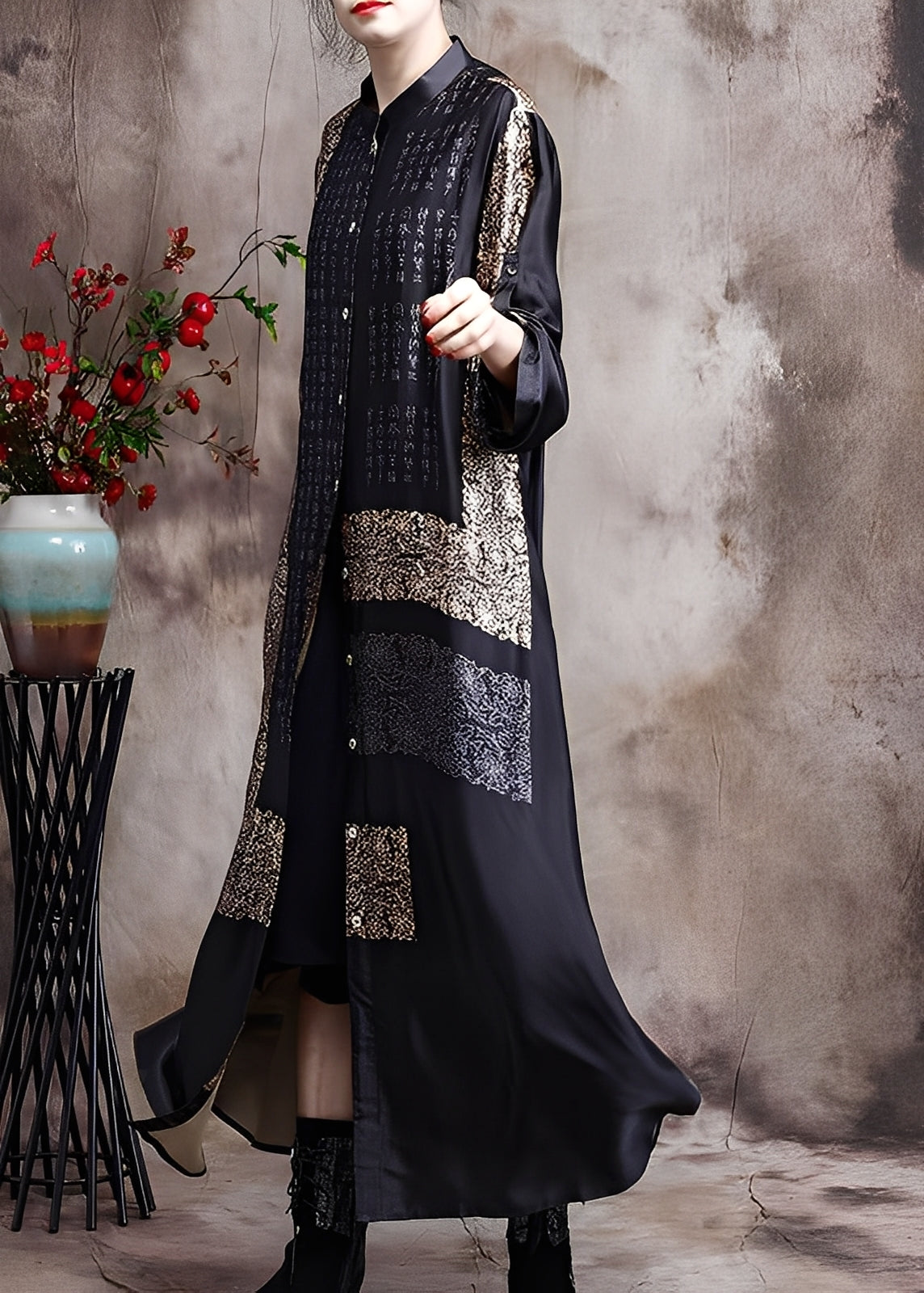 Collins - Robe longue élégante avec motif pour femmes