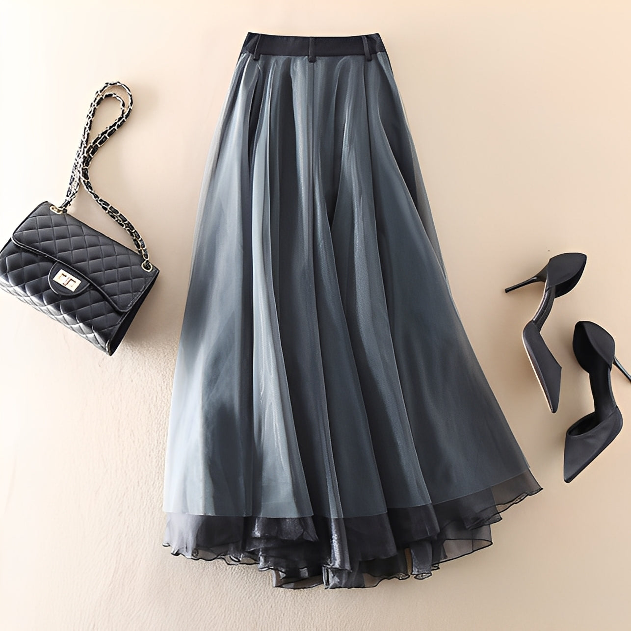 Emmeline - Jupe moderne en tulle avec patchwork pour femmes