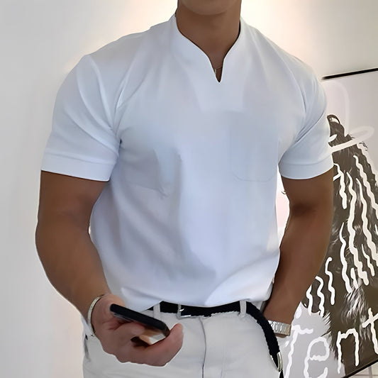 Dylan - Chemise moulante homme à manches courtes