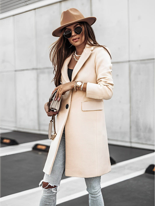 Simone – Classique Manteau Deux Boutons