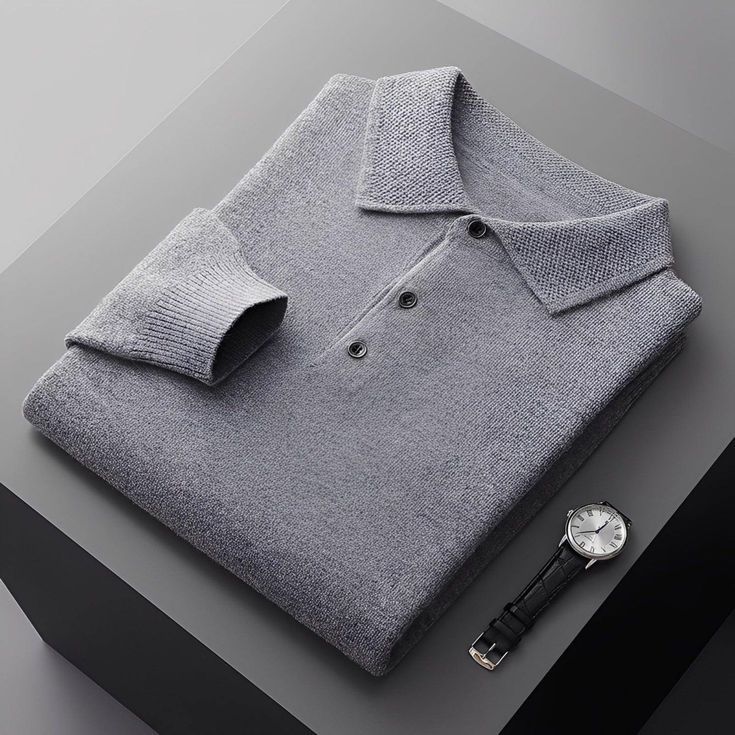 Romilly - Pull Polo en Cachemire Élégant pour Hommes