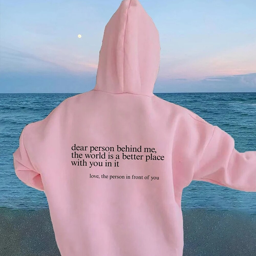 Cher Personne – Hoodie avec impression dos statement