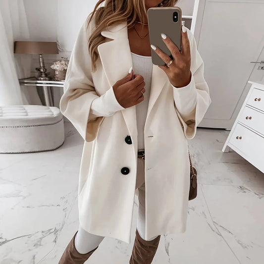 Lindsie - Veste relax avec boutons pour femmes