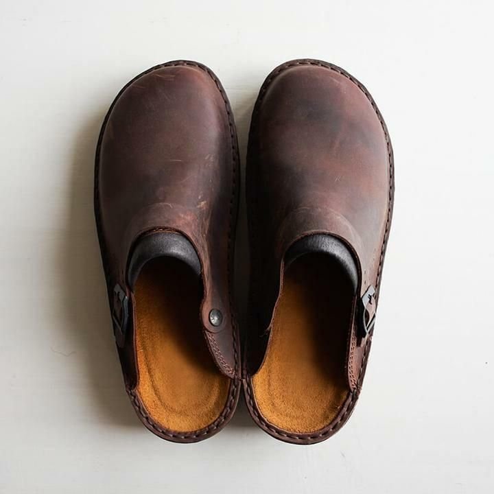Yani – Pantoufles en cuir orthopédiques pour hommes
