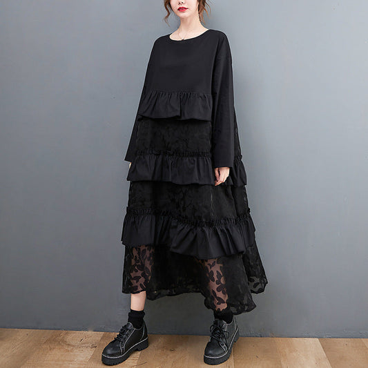 Lauryn - Robe bohème décontractée avec volants pour femme