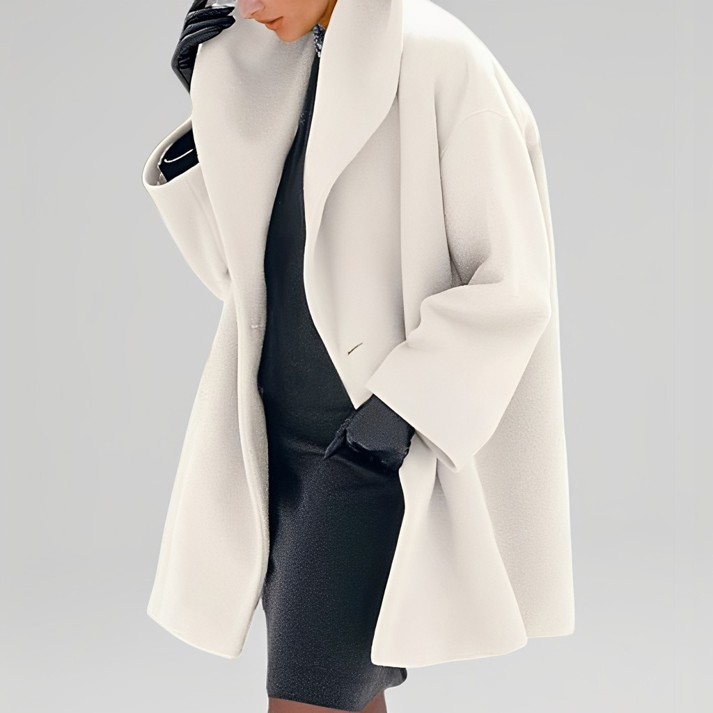 Natalia - Veste large et à la mode en laine pour femmes