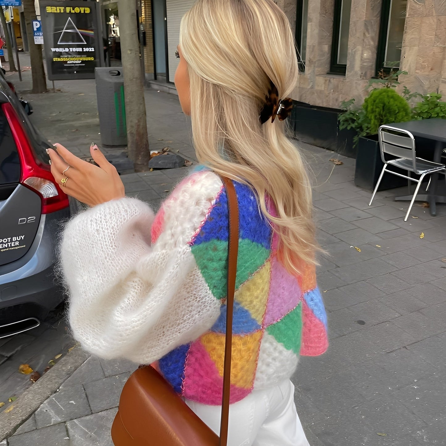 Luna - Pull douillet pour femmes avec couleurs opposées