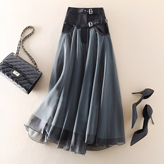 Emmeline - Jupe moderne en tulle avec patchwork pour femmes