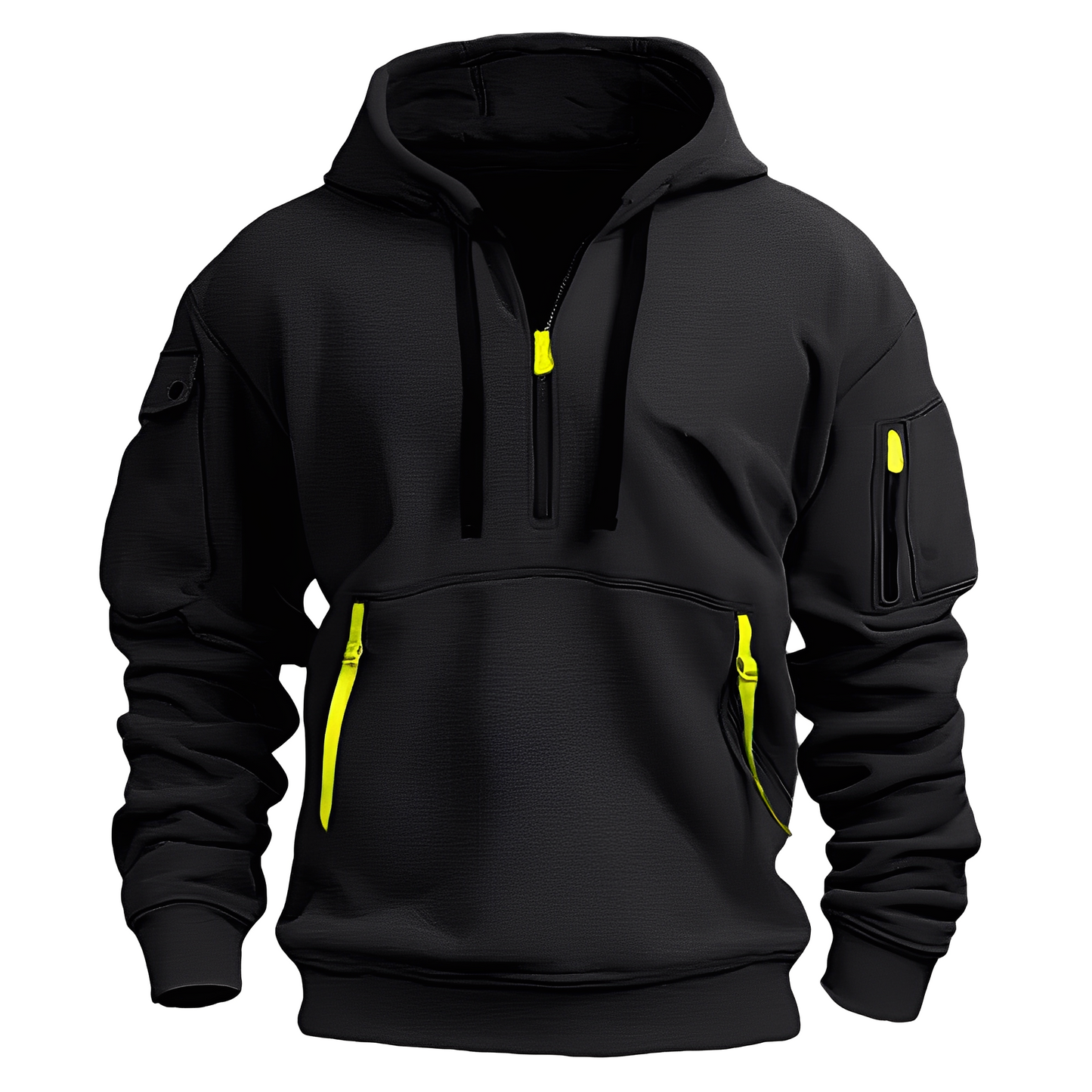 Cornell - Sweat à capuche ample et relax avec fermeture éclair pour hommes