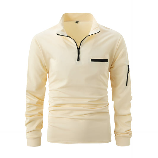 Lucian - Chemise relax avec fermeture éclair et poche pour hommes