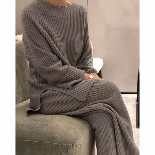 Samantha – Ensemble Confortable en Maille Pull & Pantalon