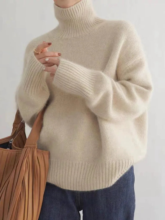 Lea – Pull Col Roulé en Cachemire