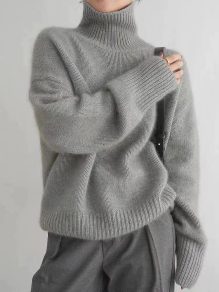 Lea – Pull Col Roulé en Cachemire