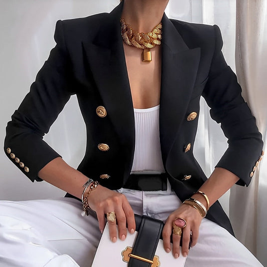 Ancien Argent – Modèle de Blazer Élégant pour Femmes