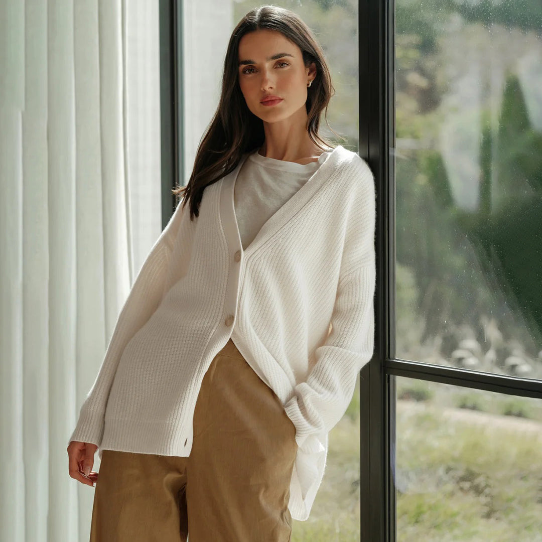 Leah – Cardigan en cachemire ultra-long