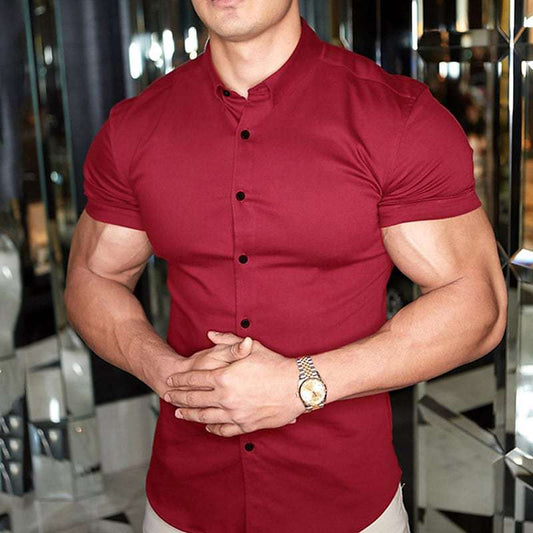 Ben – Chemise à Manches Courtes Ajustement Slim