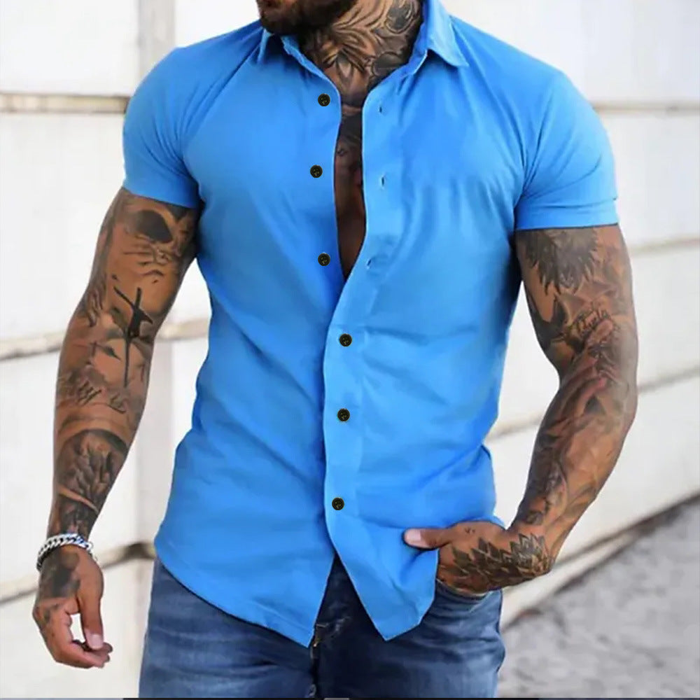 Ben – Chemise à Manches Courtes Ajustement Slim