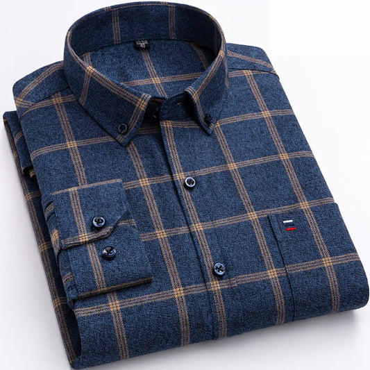 Louis – Chemise en coton à motifs tartan