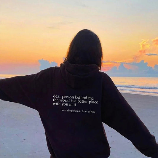 Cher Personne – Hoodie avec impression dos statement