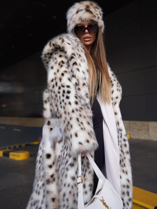 Natascha – Manteau Léopard des Neiges