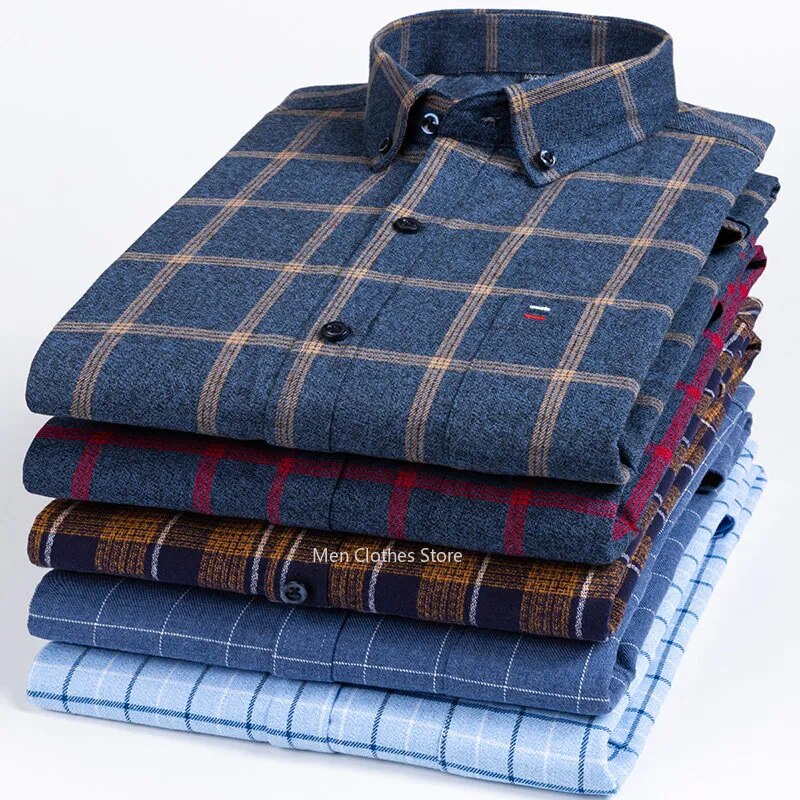 Louis – Chemise en coton à motifs tartan