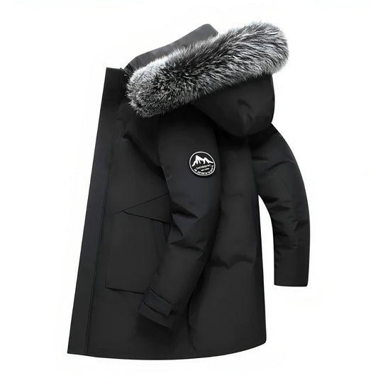 Aik – Veste d'hiver avec capuche en fourrure