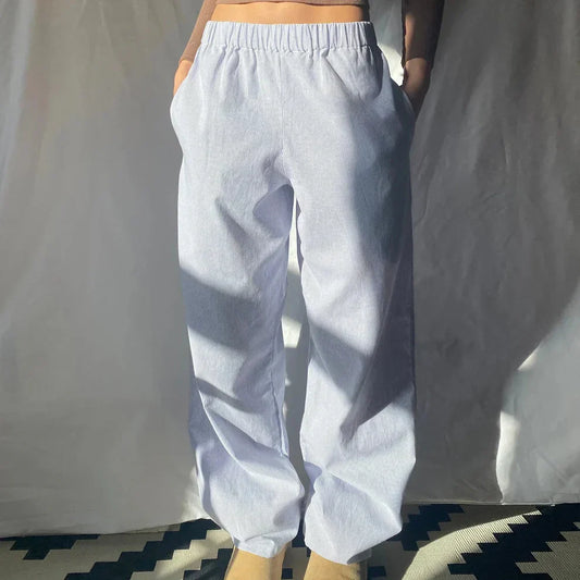 Elis – Pantalons Femme à Jambe Large et Taille Haute