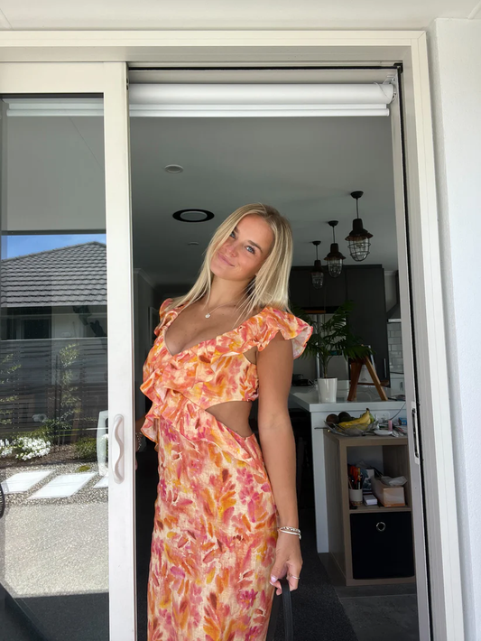 Isolde – Robe Moulante à Fleurs