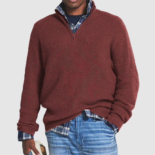Constantine – Pull en cachemire pour hommes avec fermeture éclair