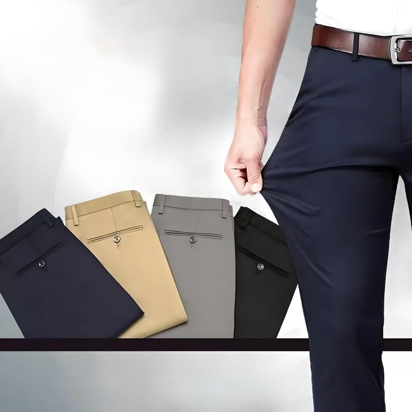 Éric – Pantalon avec taille élastique pour homme