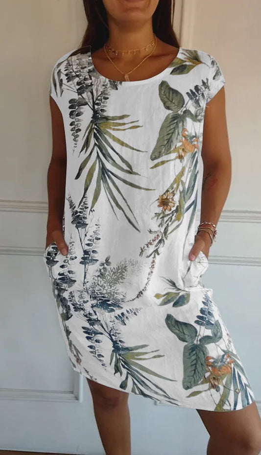 Britt – Robe avec motif et col rond