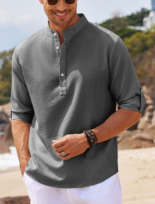 Cormac – Chemise en lin à manches longues pour hommes