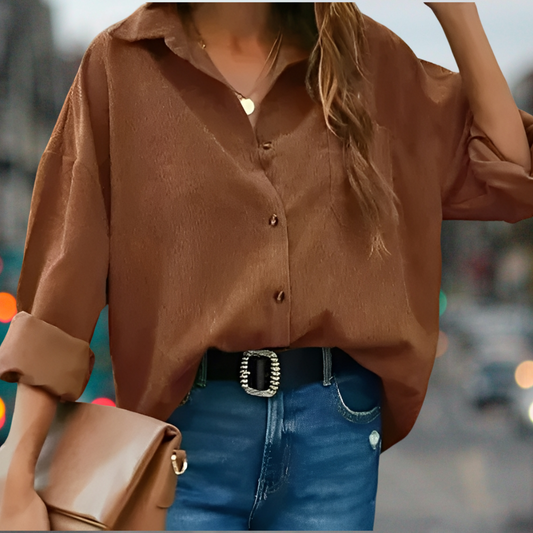 Wendela – Blouse en velours côtelé à la mode