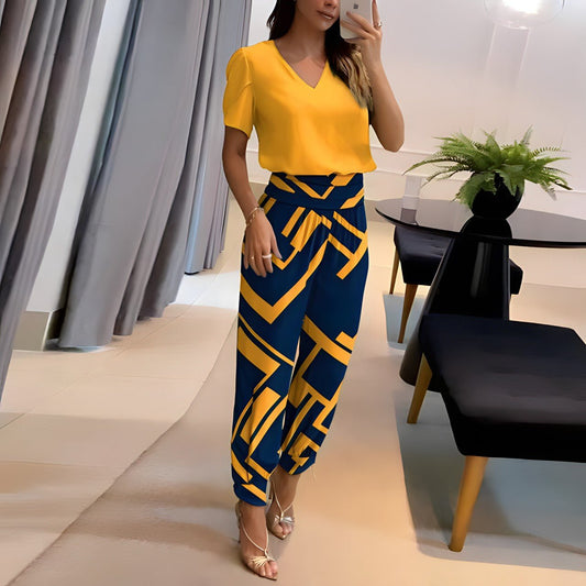 Alexandra – Ensemble de blouse et pantalon