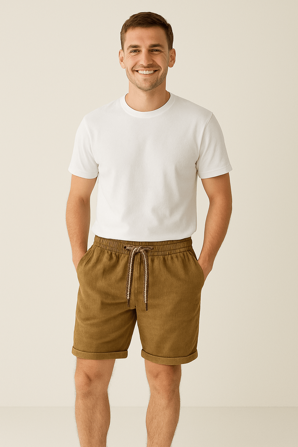Georg – Shorts en velours côtelé dans un look rétro